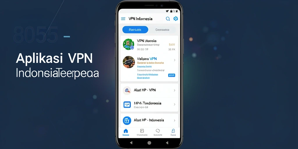 Tampilan antarmuka pengguna aplikasi VPN 8055 yang intuitif dan modern.