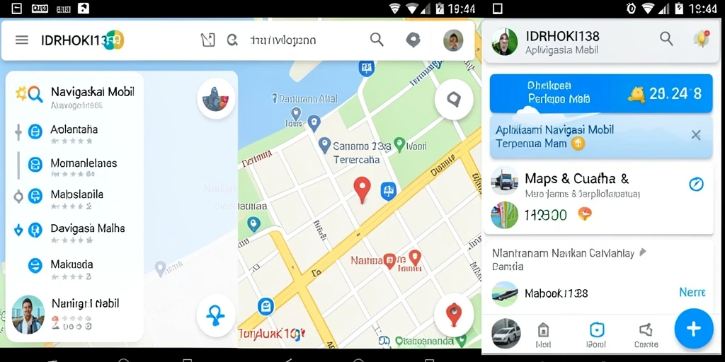Antarmuka pengguna IDRHOKI138 menampilkan peta navigasi mobil secara jelas.