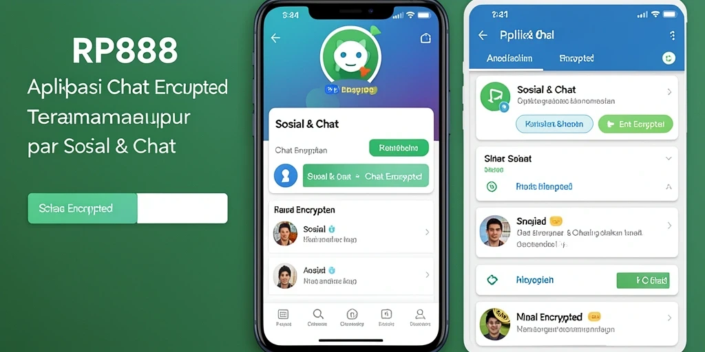 Antarmuka RP888 dengan fitur Chat Encrypted yang modern dan mudah digunakan.