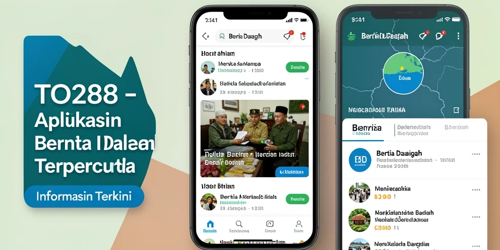 Antarmuka menarik dari aplikasi Berita Daerah TO288.